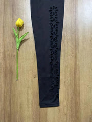 Solid Ripped Skinny Leggings Casual Every Stretchy Leggings Women's Clothing