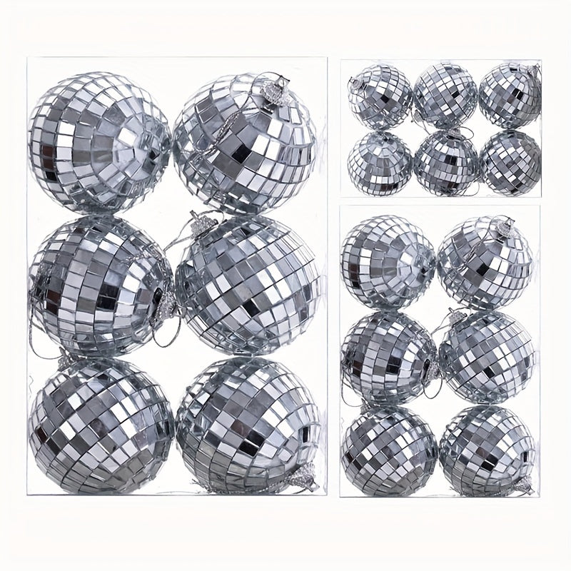 12pcs Small Foam Core Glass Mirror Balls 3.0 cm Halloween Christmas Gift