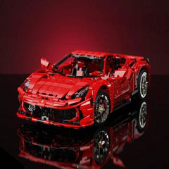 3380pcs Red Sports Car Building Block Model - Perfect Birthday Christmas Gift