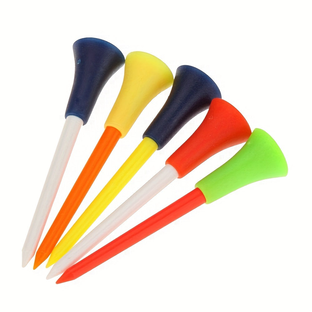 10 Pcs 83mm Rubber Golf Tees w/ Ball Holder