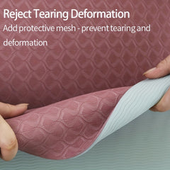Non Slip Waterproof Yoga Mat 72x24x0.31 with Body Guide Line