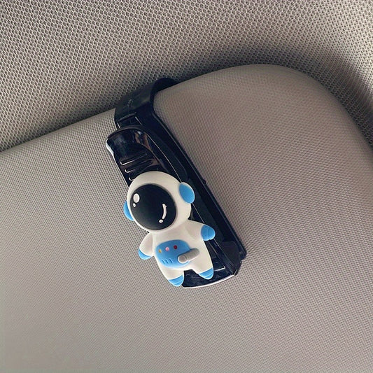 Astronaut Flowers Sun Visor Sunglasses Holder