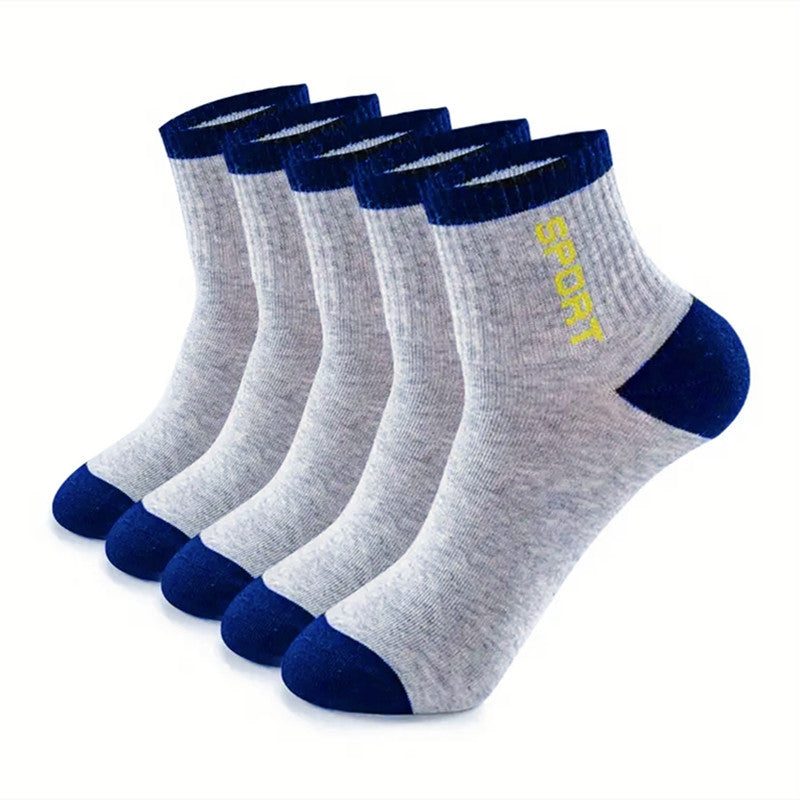 10pairs Kids Breathable Sweat Absorption Crew Socks for Autumn Winter