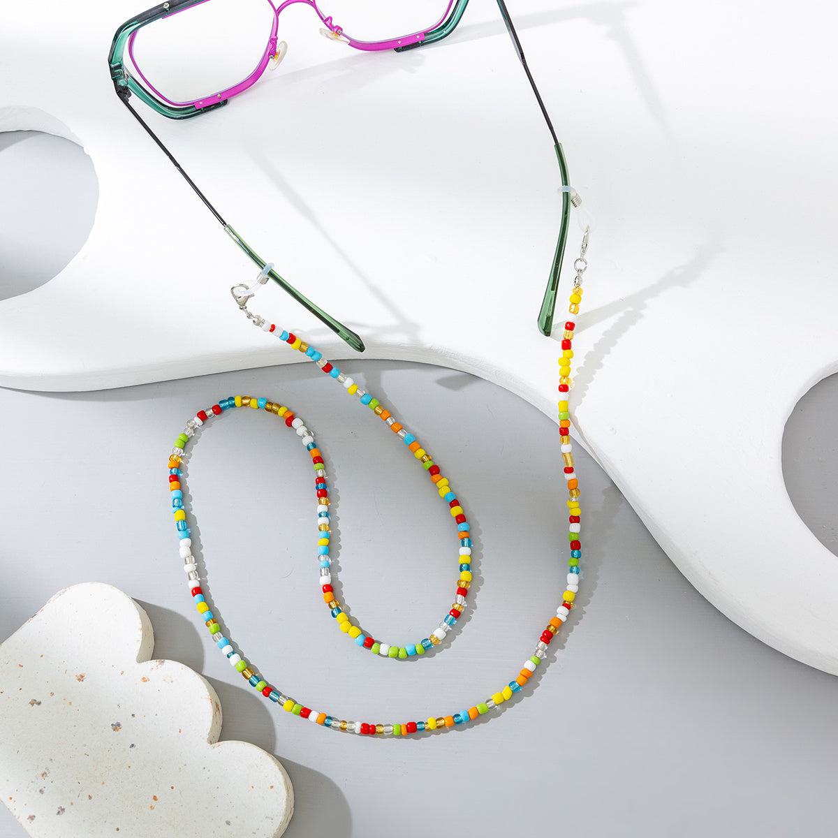 Colorful Beaded Glasses Chain Strap for Women Girls
