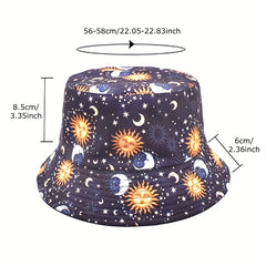 Starry Sky Bucket Hat Outdoor Sun Protection for Men Y2K Travel