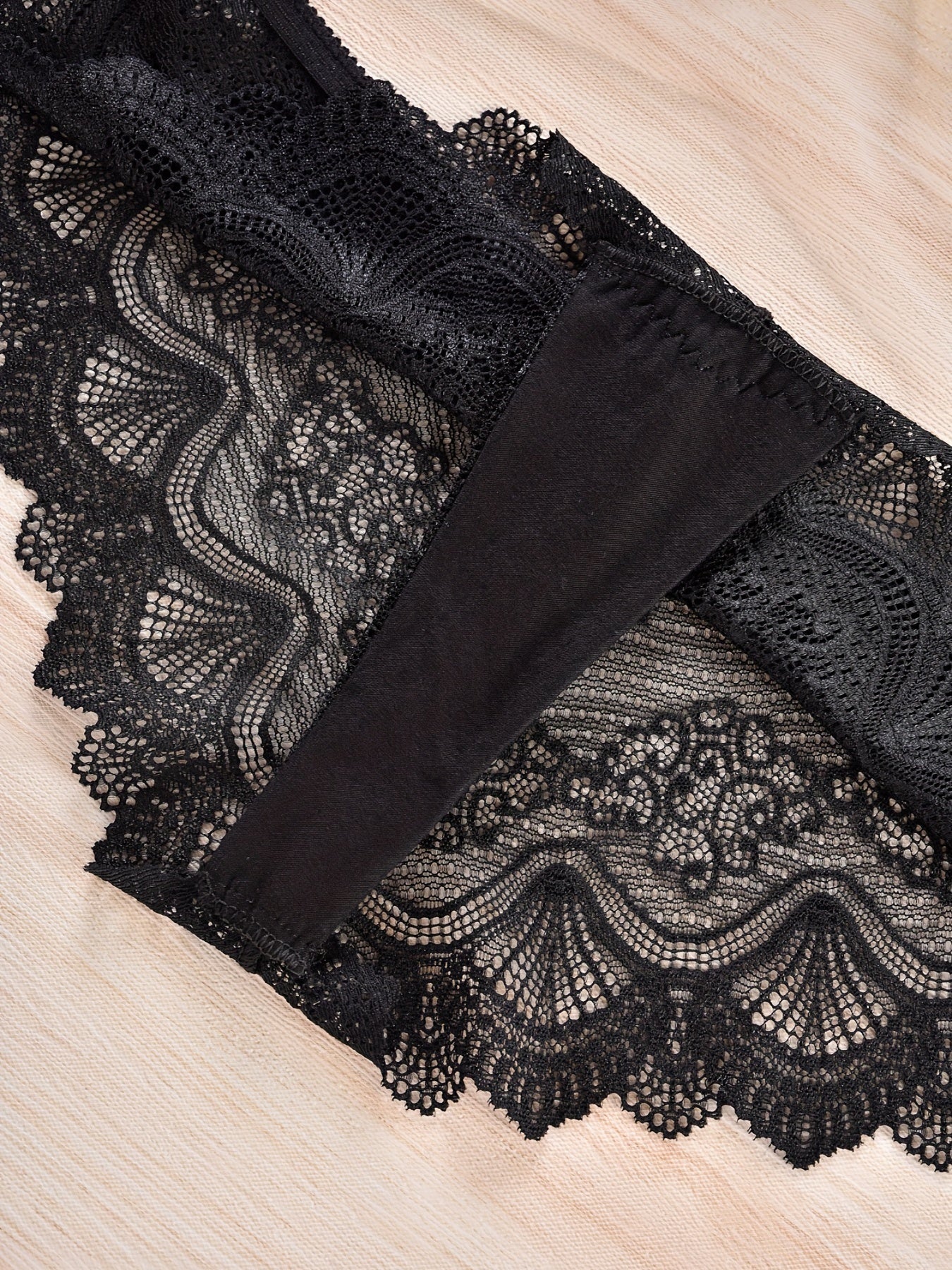 3 Pack Plus Size Floral Lace Semi Sheer High Stretch Panties