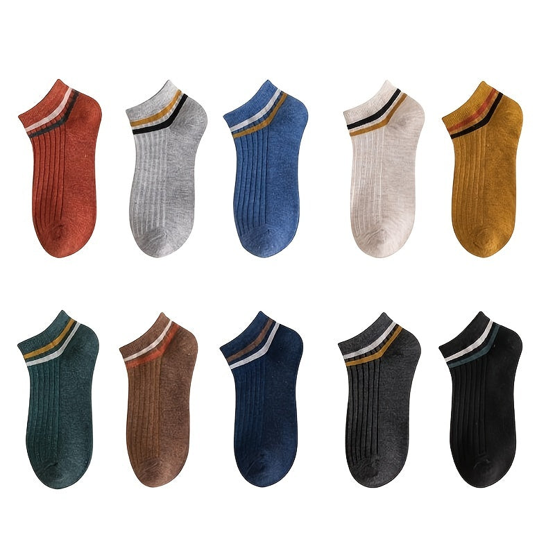 10 Pairs Men's Crew Socks Outdoor Street Sports All Seasons