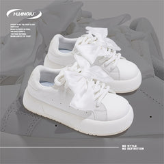 Women's Skate Shoes Bow Decor Lightweight Platform Sneakers