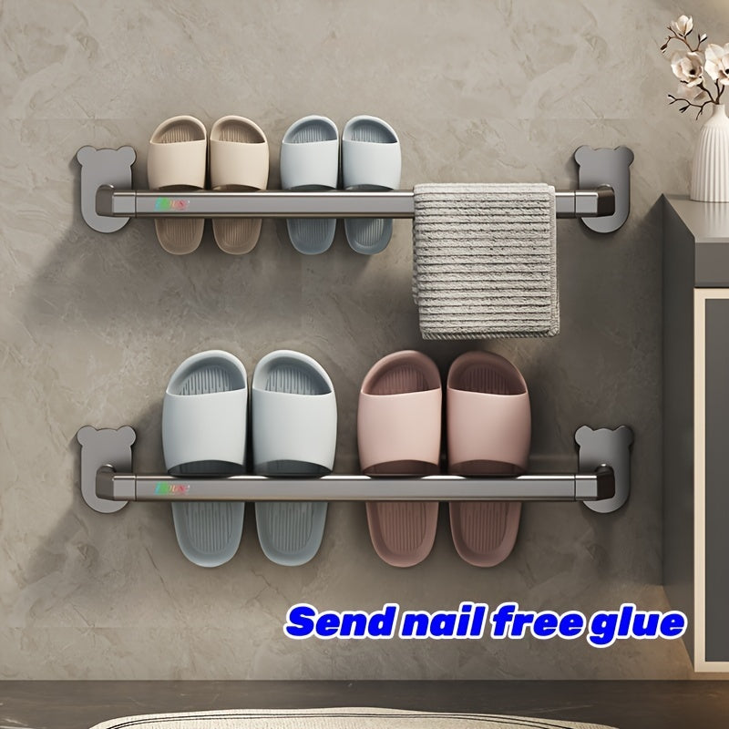 Perforation Bathroom Rack Wall Mounted Shoe Storage Rack