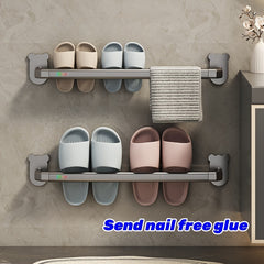 Perforation Bathroom Rack Wall Mounted Shoe Storage Rack
