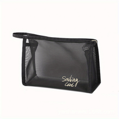 Mesh Makeup Storage Bag Transparent Travel Toiletry Wash Bag