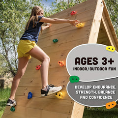 15Pcs Rock Climbing Holds Set for Indoor/Outdoor Playground Rock Wall