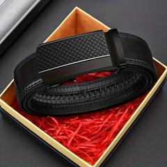Men's PU Leather Business Casual Automatic Buckle Belt