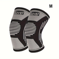 2pcs Silver Fiber Silver Ion Sports Knee Pads Anti odor Breathable Knitted