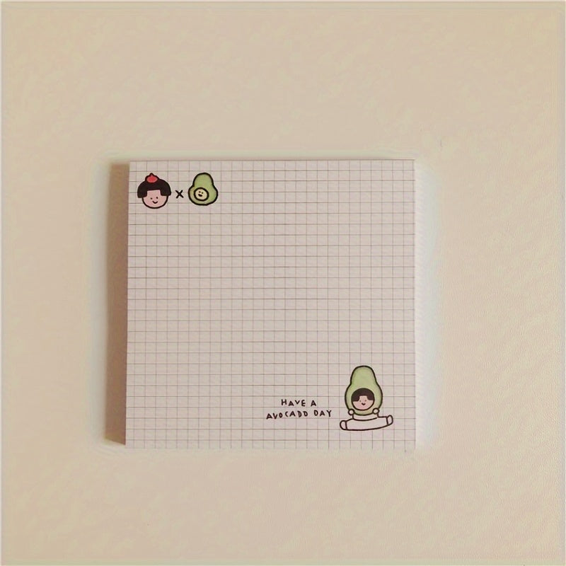 Student Cartoon Bread Notes 8x8cm Memo Note Paper