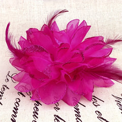 Flower Wrist Pin Feather Hair Tie Wedding Accessories