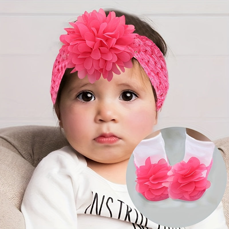 3pcs Girls Socks & Headband Set for Kids Infant Toddlers