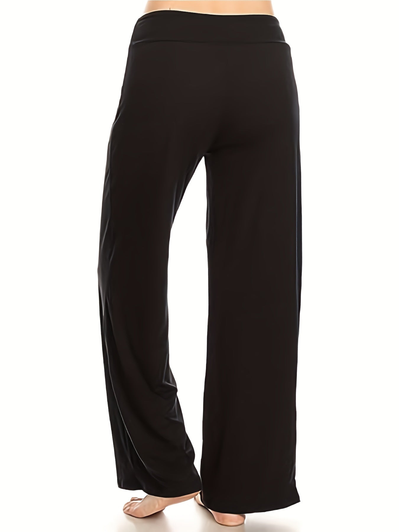 Wideband High Rise Wide Leg Trousers
