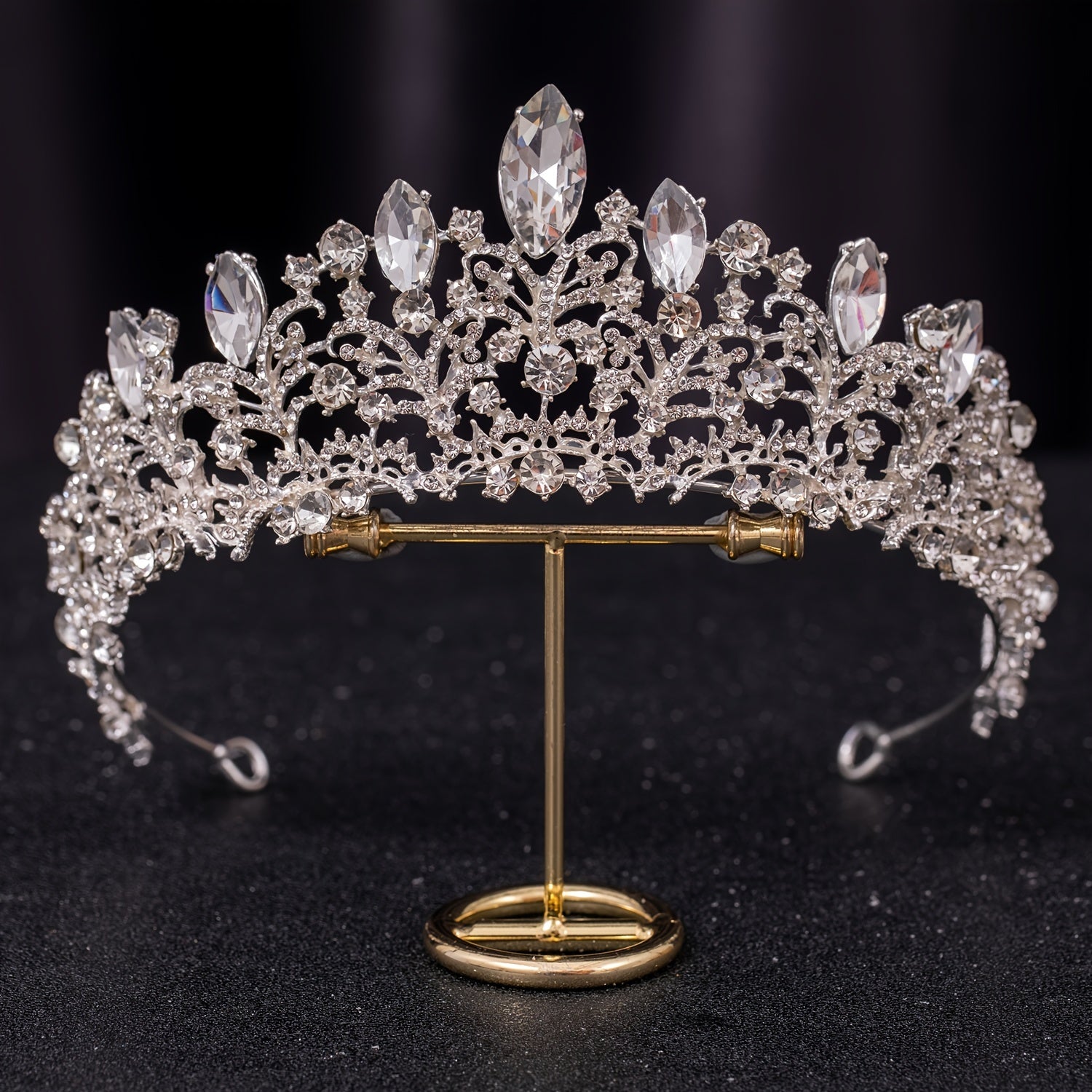 Baroque Rhinestone Crown Hairband Headband Princess Tiara