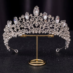 Baroque Rhinestone Crown Hairband Headband Princess Tiara