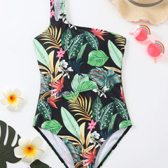 Kids' Flower Print Swimsuit Quick Drying Swimwear for Pool