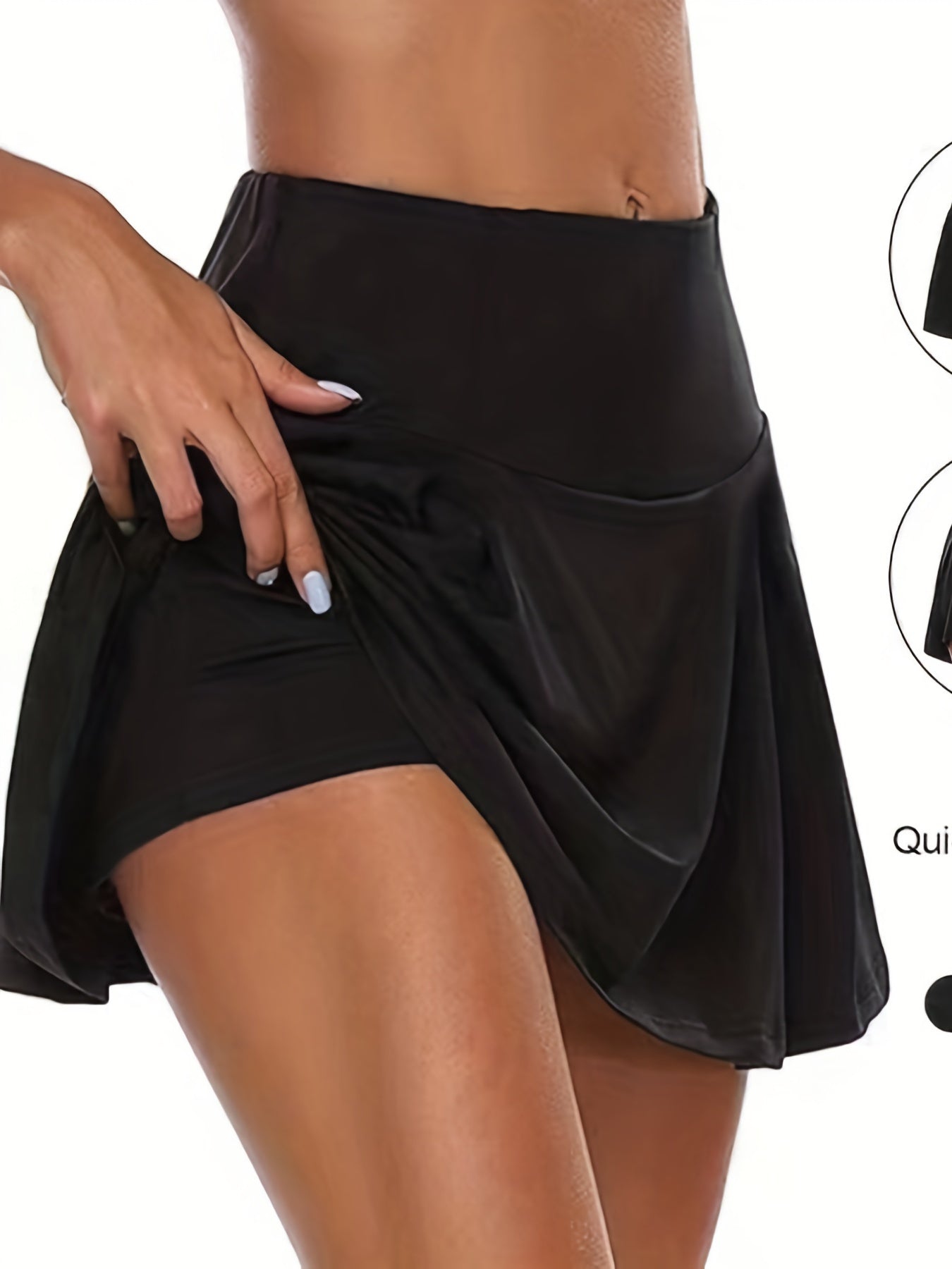 Quick Dry Tennis Skort Women's High Stretch Fitness Training Skort
