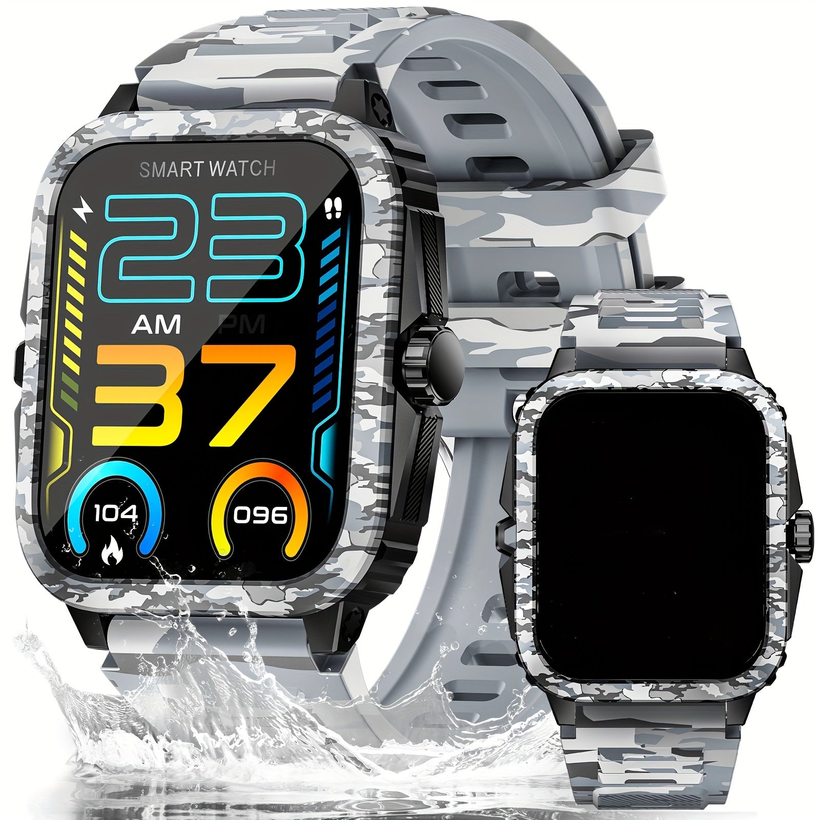 Classic Smart Watch 1.96' Display Calls Sports Modes Weather Tracking