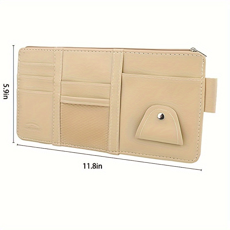 Car Sun Visor Storage Bag Interior Accessories Sunglasses Holder