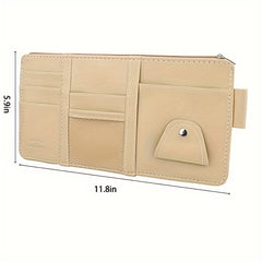 Car Sun Visor Storage Bag Interior Accessories Sunglasses Holder
