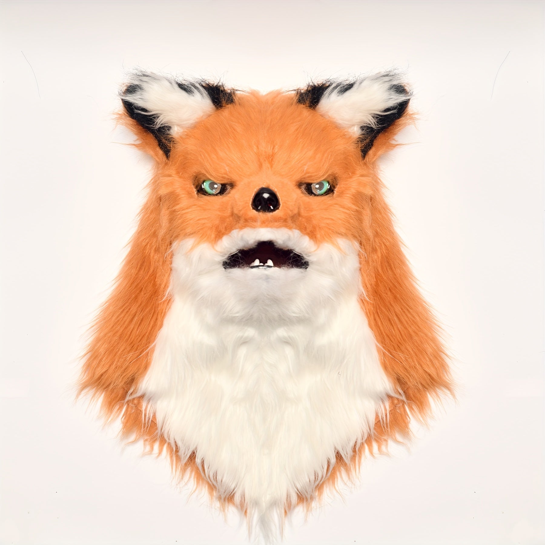 Halloween Fox Mask Headgear Movable Mouth Plush Fox Head Dress Up