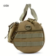 Camouflage Round Barrel Duffel Bag for Camping Travel
