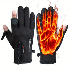 Men's Winter Touch Screen Warm Gloves Windproof Waterproof Velvet Gloves
