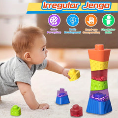 Montessori Baby Stacking Blocks Colorful Sensory Toy