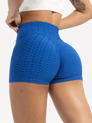 Honeycomb High Waist Sports Shorts Hip Lifting Yoga Leggings