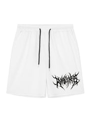 Men's Drawstring Casual Shorts with Stylish Print