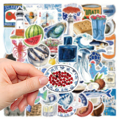 50 Mediterranean Art Stickers Phone Guitar Laptop Decoration