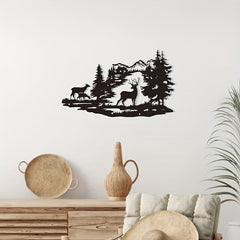 Metal Art Wall Decoration - Forest Deer Home Decoration