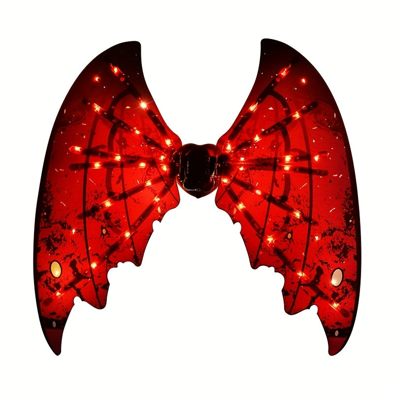 LED Glowing Wing Demon Angel Cosplay Prop Halloween Red Devil Wings