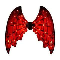 LED Glowing Wing Demon Angel Cosplay Prop Halloween Red Devil Wings