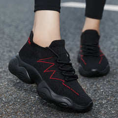 Women's Lace up Breathable Running Shoes Lightweight Sports Sneakers