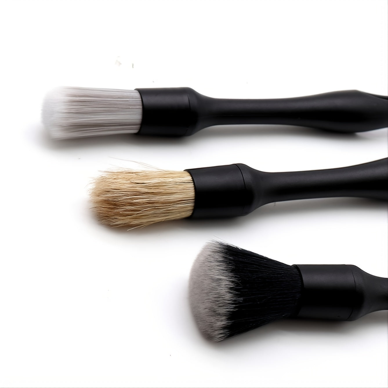 3-Piece Car Detailing Brush Set for Interior Cleaning