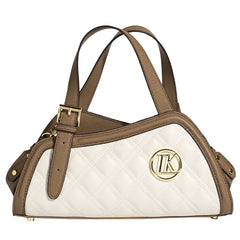 Red Checkered Print Crossbody Bag for Women Detachable Strap Zipper Closure