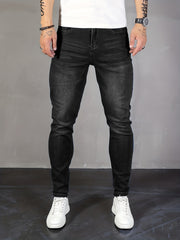 Men's Straight Denim Jeans with Pockets
