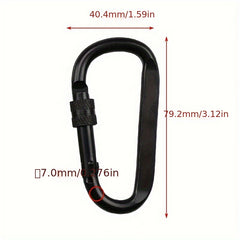 4pcs Metal Keychain Buckle Anti Rust Carabiner For Hammock Hiking Camping
