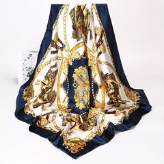 89 Print Square Classic Sunscreen Versatile Bandana Silky Scarf