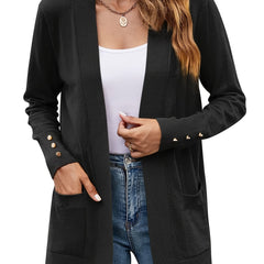 Women's Knit Cardigan Open Front Long Sleeve Sweater