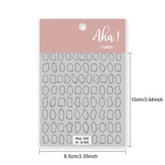 Irregular Bronzing Pattern Nail Art Stickers Decals Self Adhesive
