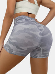 Camouflage Yoga Shorts High Stretch Hip Lift Fitness Activewear