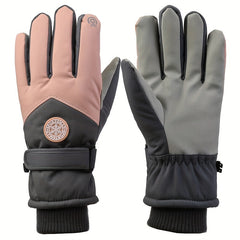 Winter Velvet Thickened Warm Gloves Windproof Waterproof Non slip Gloves