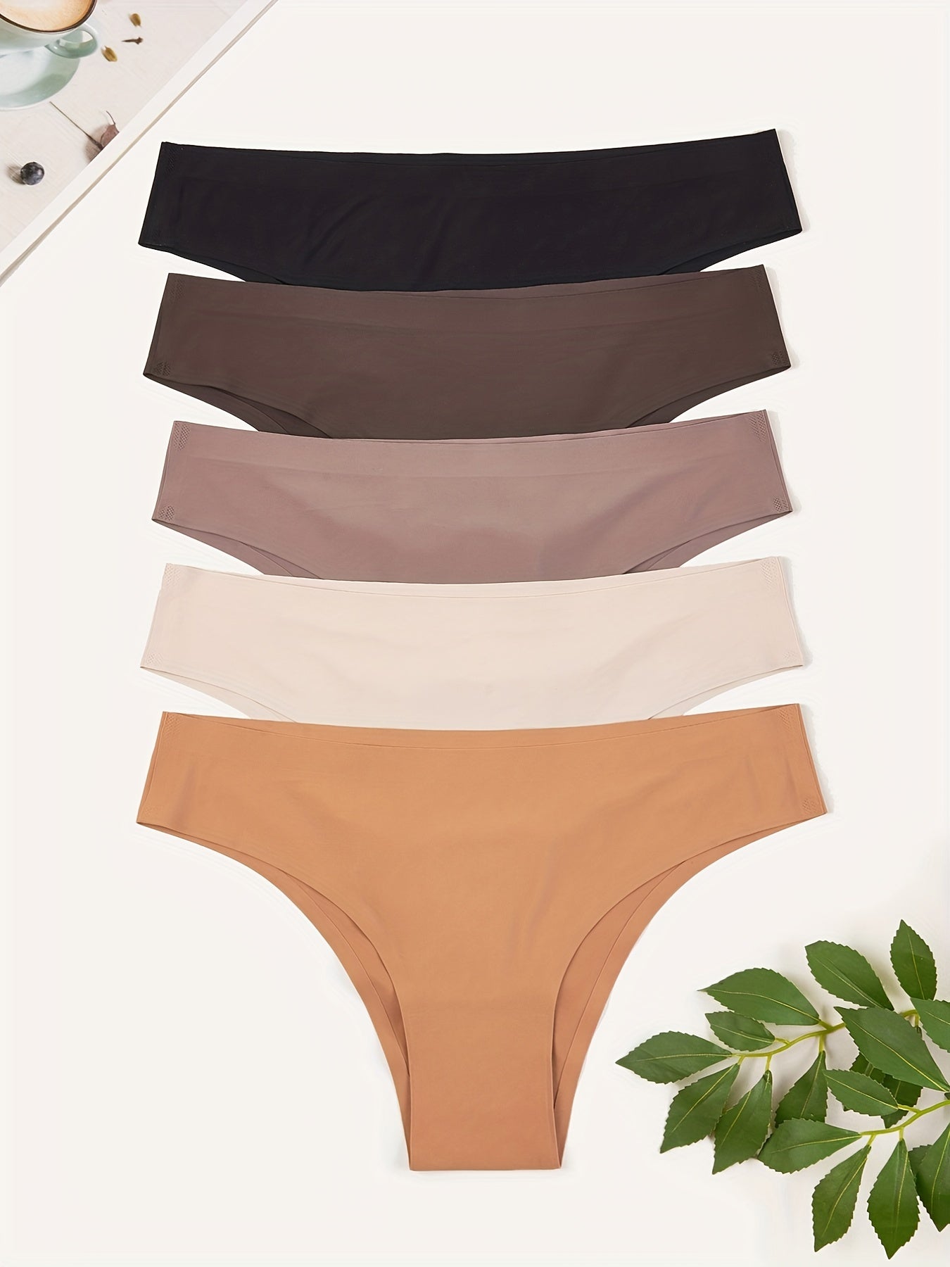 5pcs Seamless Low Waist Panties Women's Lingerie